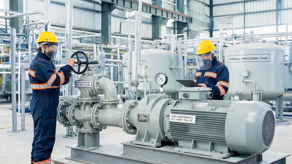 Industrial pump polymer component